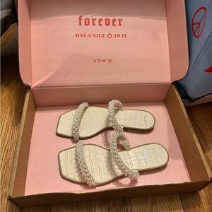 Dolce Vita pearl wedding sandals